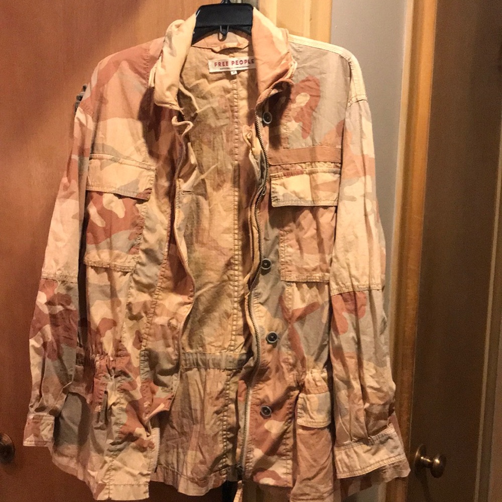 Free People Lead the Way brown camo jacket
